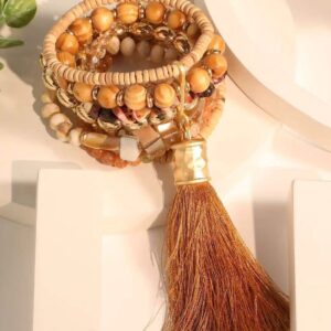 Special multi -line wooden bracelet