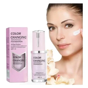 Applyable foundation, waterproof, TLM, color changing, SPF15, pink, 40 ml
