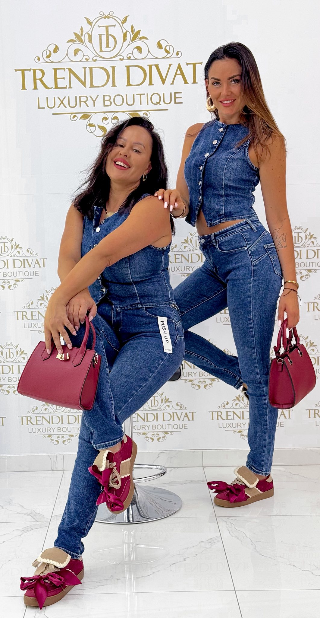 Karcsúsított fazonú farmer mellény "C1121" - Image 4