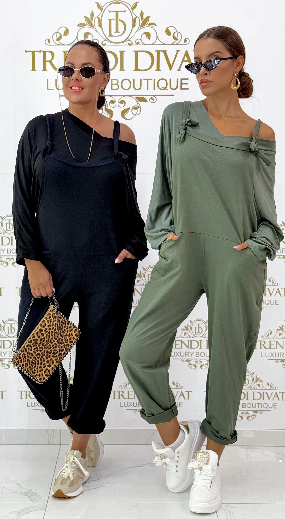 Laza, elől zsebes, vissza hajtós szárú, pántos overál - Image 3