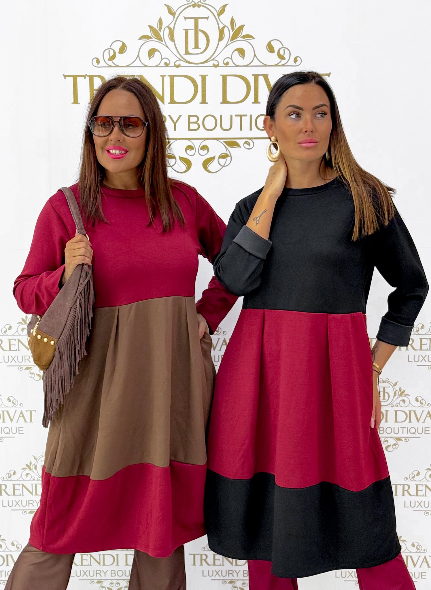 Puha anyagú, zsebes, csíkos tunika-ruha - Image 18