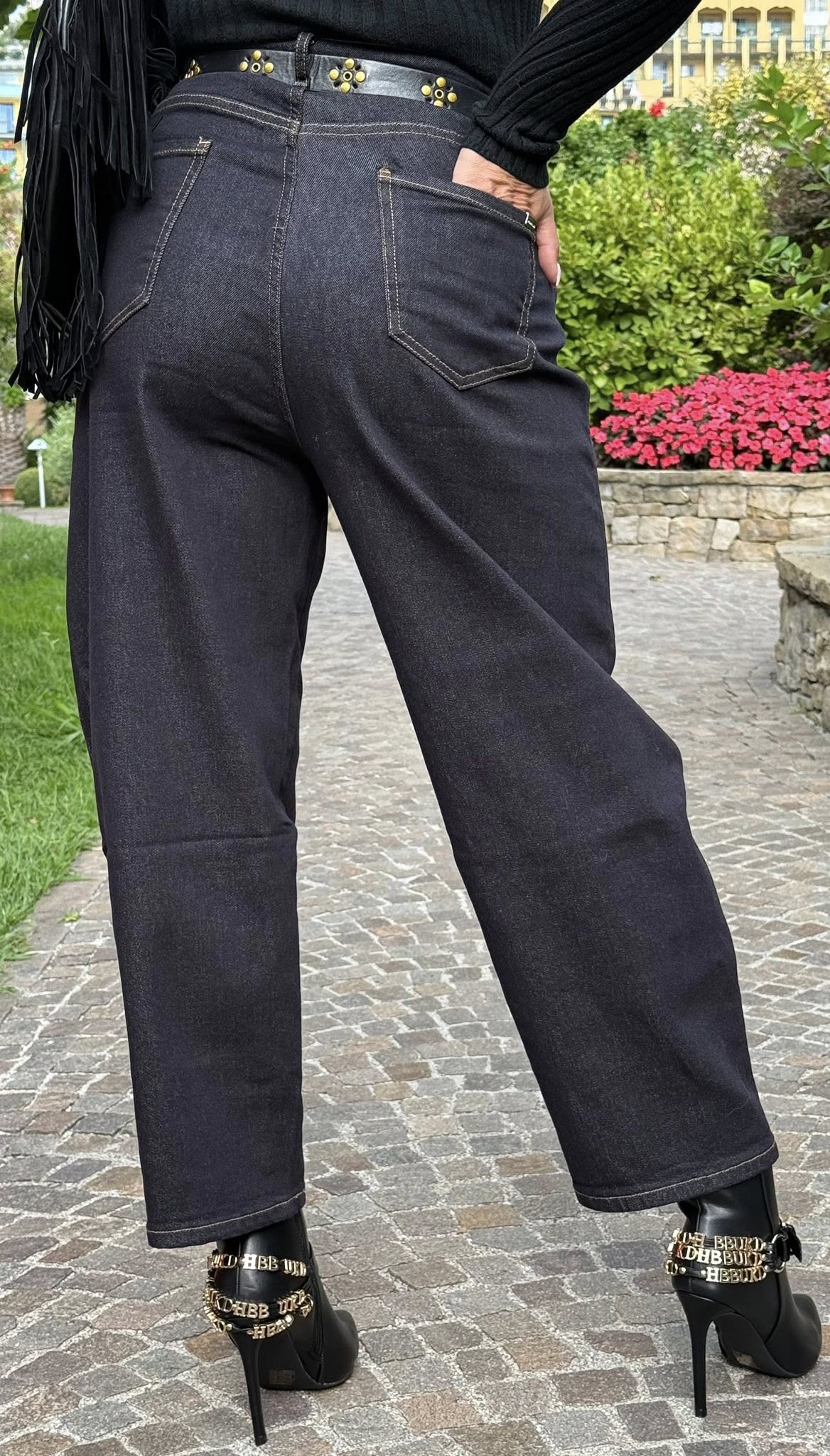 Baggy FIT, sötét indigókék színű farmernadrág "BG1079-1" - Image 5