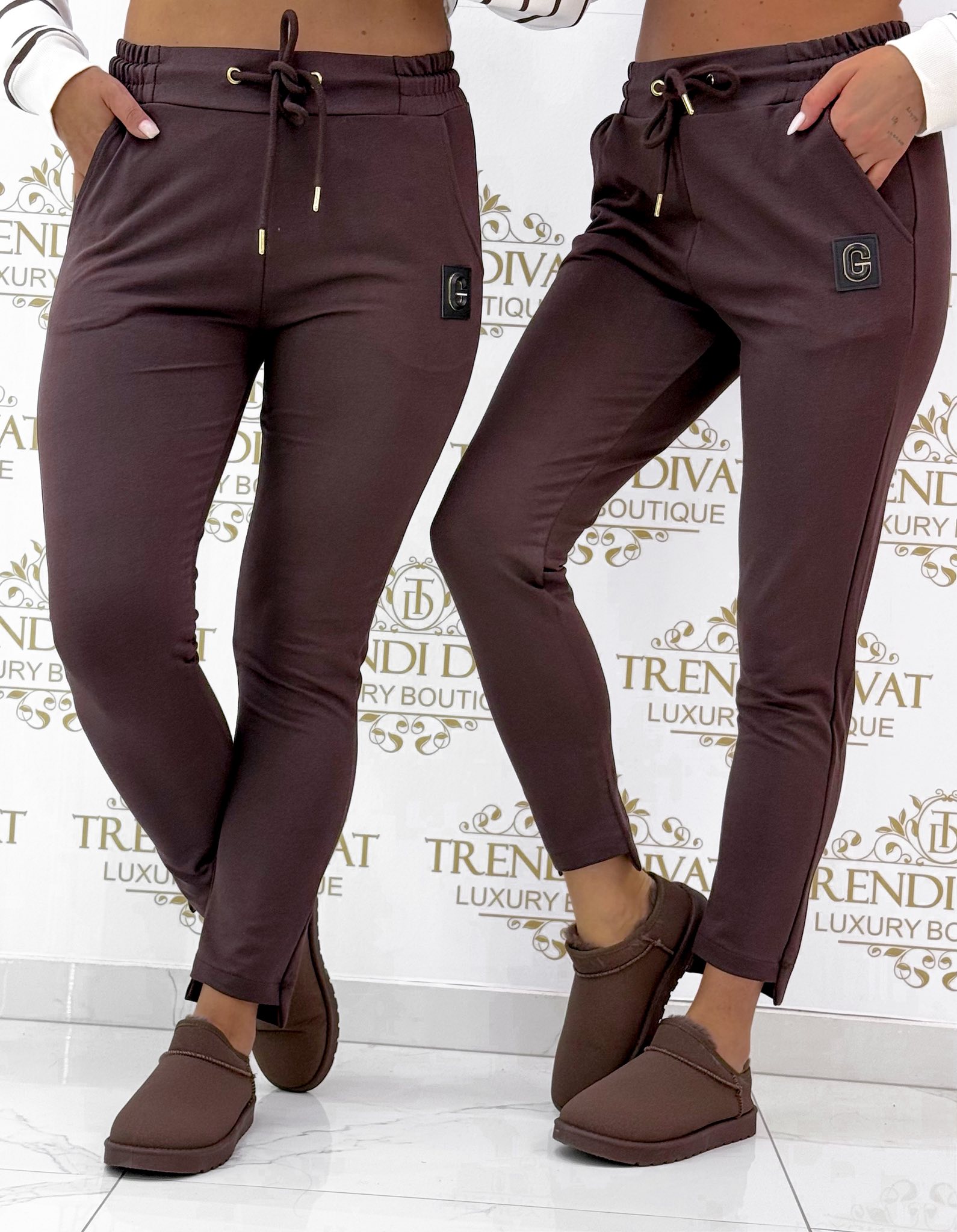 "G" betű bilétás, gumis derekú, elől rövidebb szárú szabadidő nadrág "M50642" - Image 2