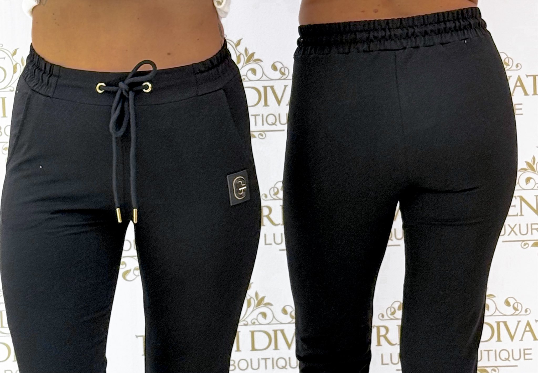 "G" betű bilétás, gumis derekú, elől rövidebb szárú szabadidő nadrág "M50642" - Image 6