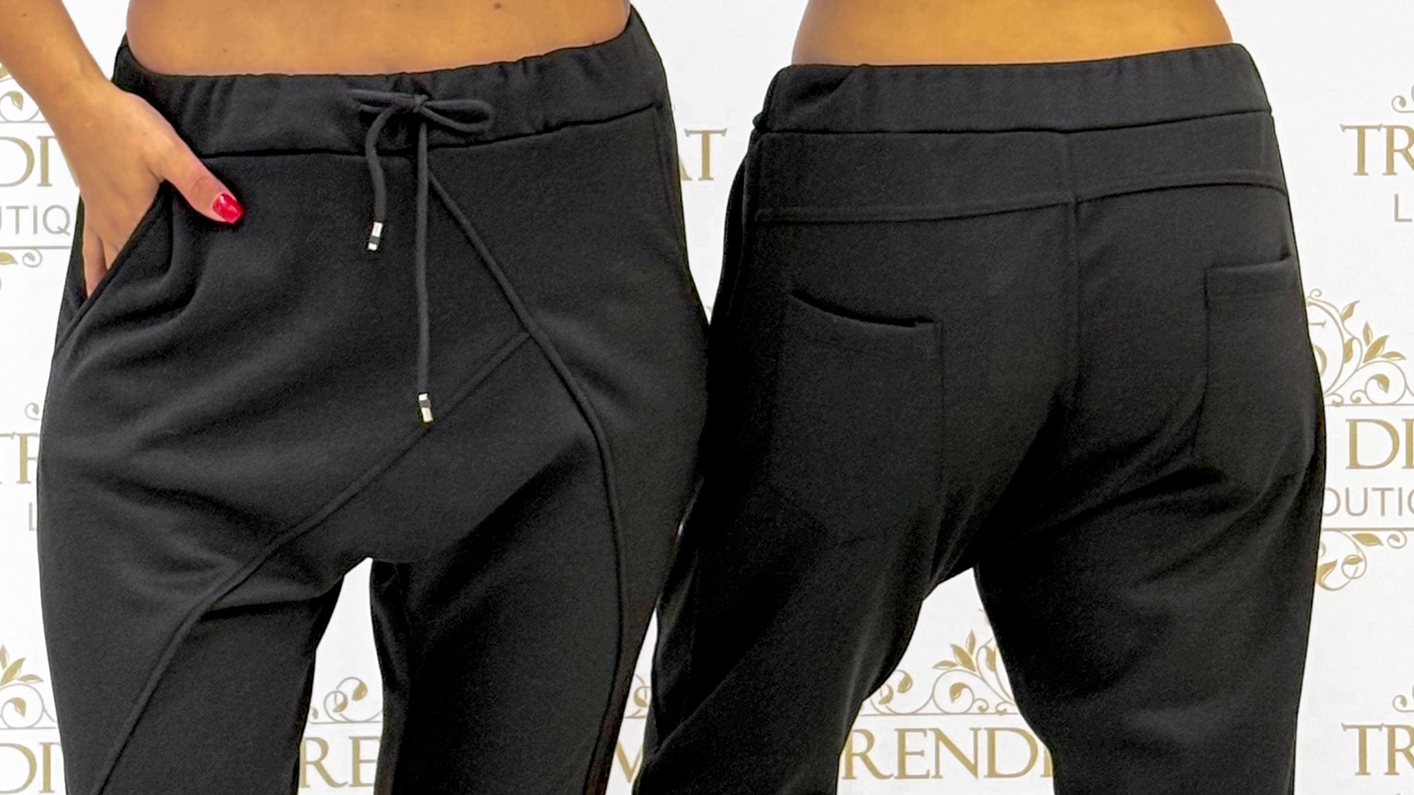 Puha anyagú, elasztikus, kellemesen meleg, ülepes fazonú nadrág - Image 15