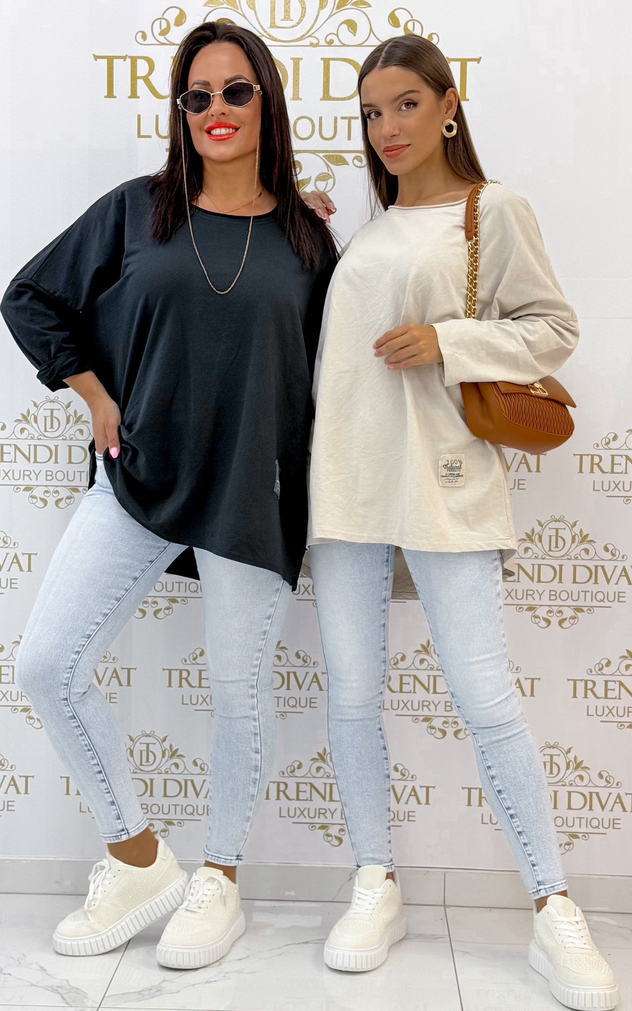 "100% Natural" bilétás, laza fazonú tunika - Image 3