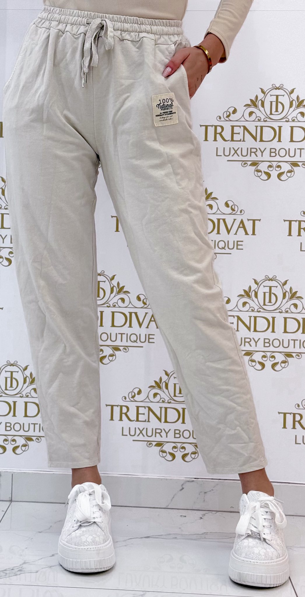 Gumis derekú, "100% Natural" bilétás, szabadidő nadrág - Image 11