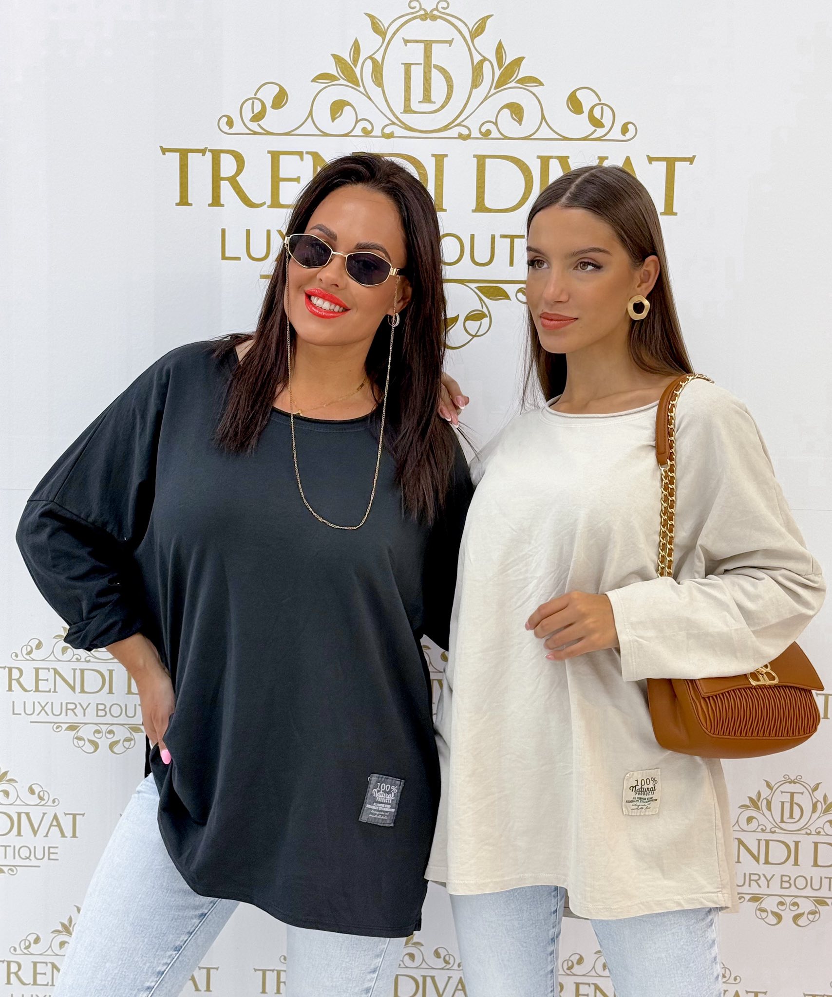 "100% Natural" bilétás, laza fazonú tunika - Image 2