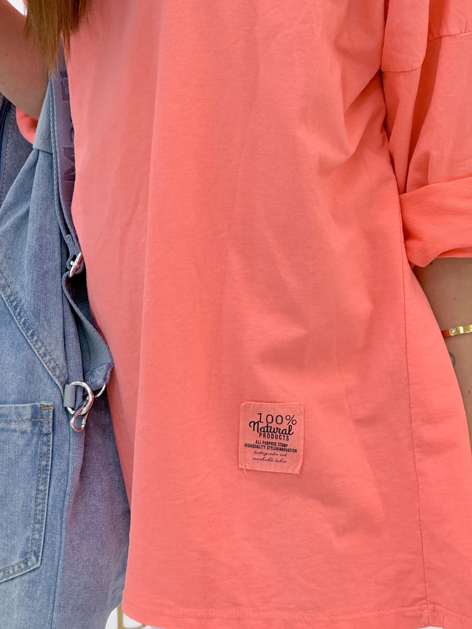 "100% Natural" bilétás, laza fazonú tunika - Image 21