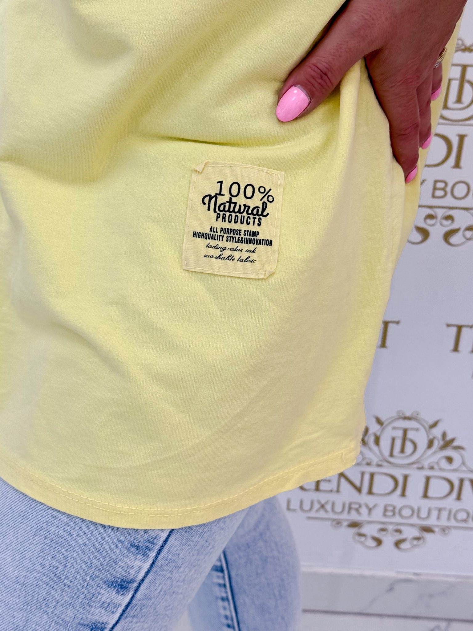 "100% Natural" bilétás, laza fazonú tunika - Image 26