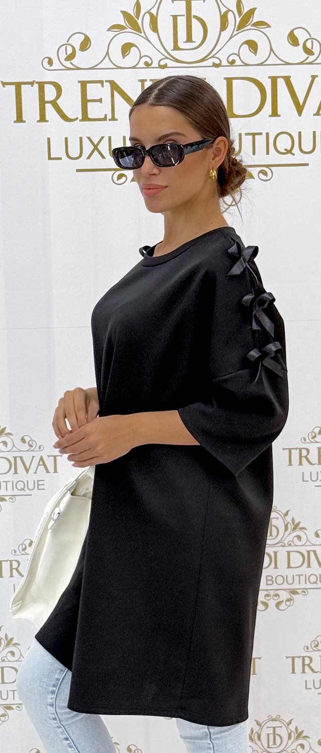 Selyem masnikkal díszített, 3/4-es ujjú tunika - Image 41