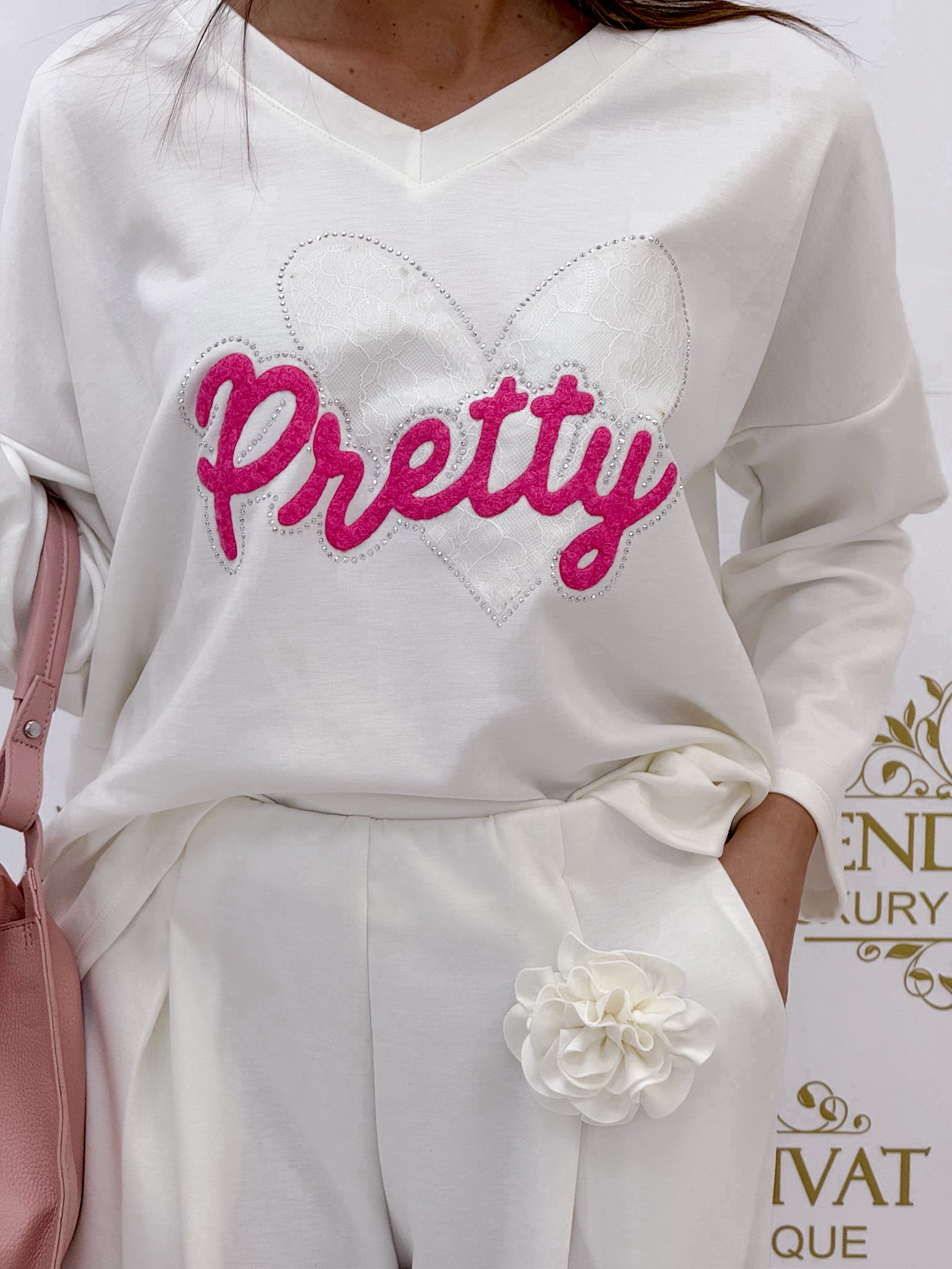 Kövekkel díszített "Pretty" feliratos együttes - Image 7