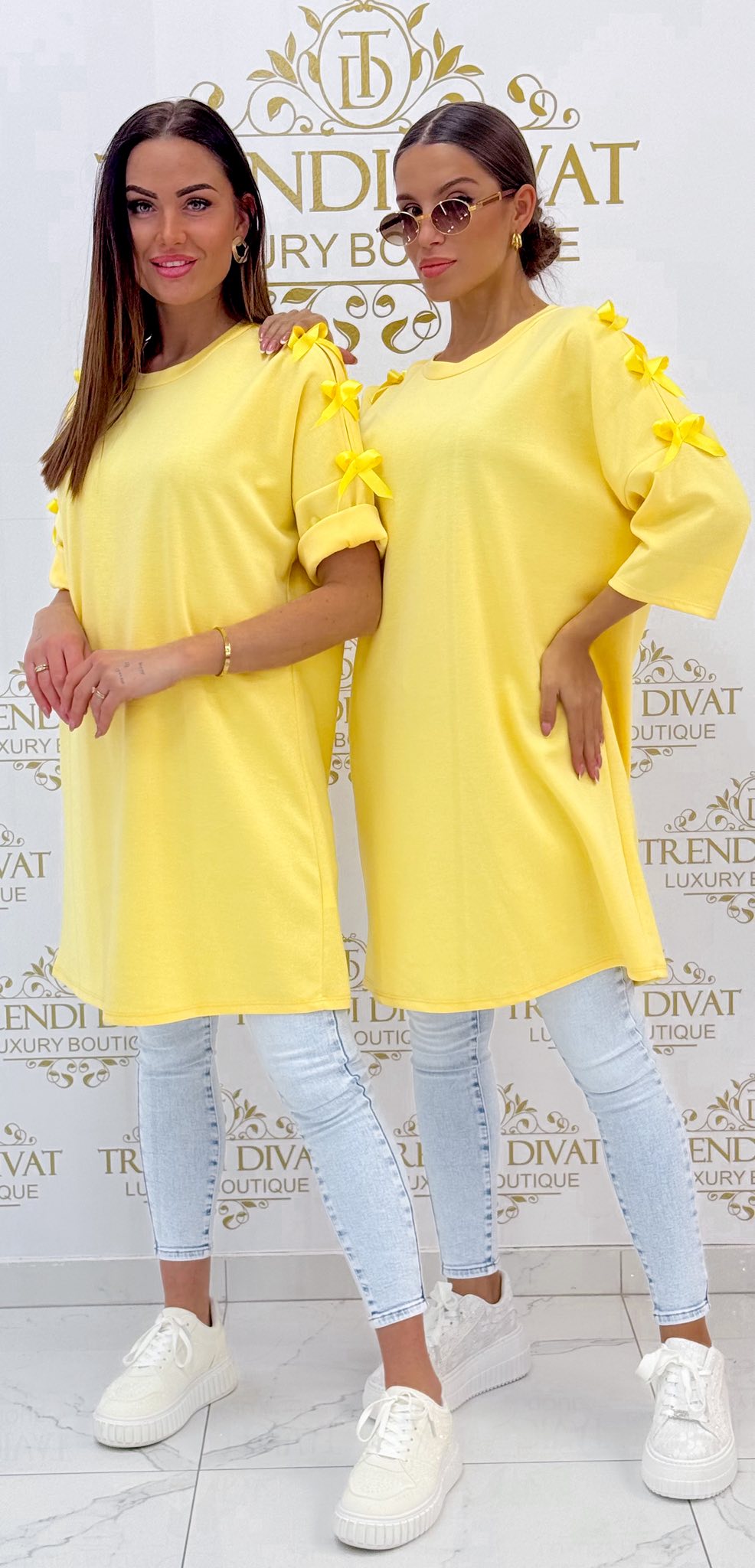 Selyem masnikkal díszített, 3/4-es ujjú tunika - Image 9