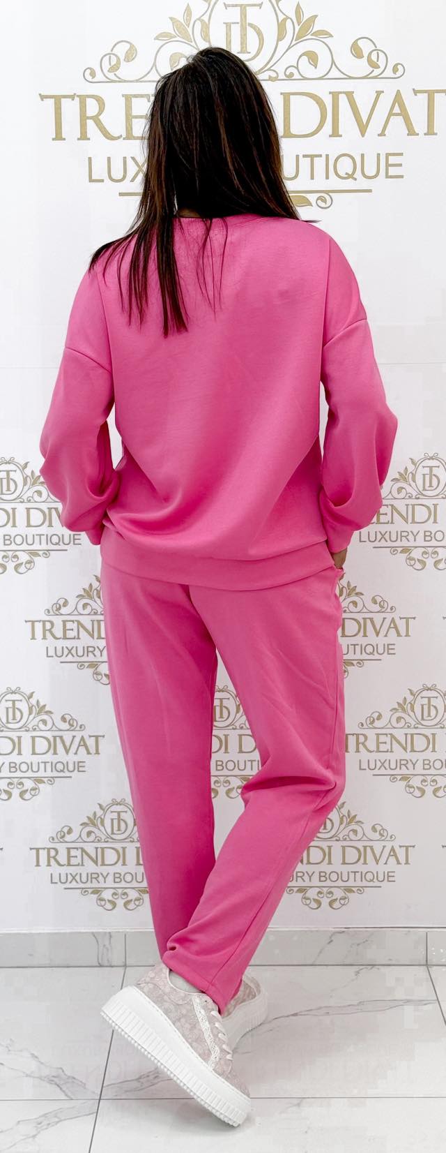 Kövekkel díszített, párducmintás "LA" feliratos szabadidő együttes - Image 9