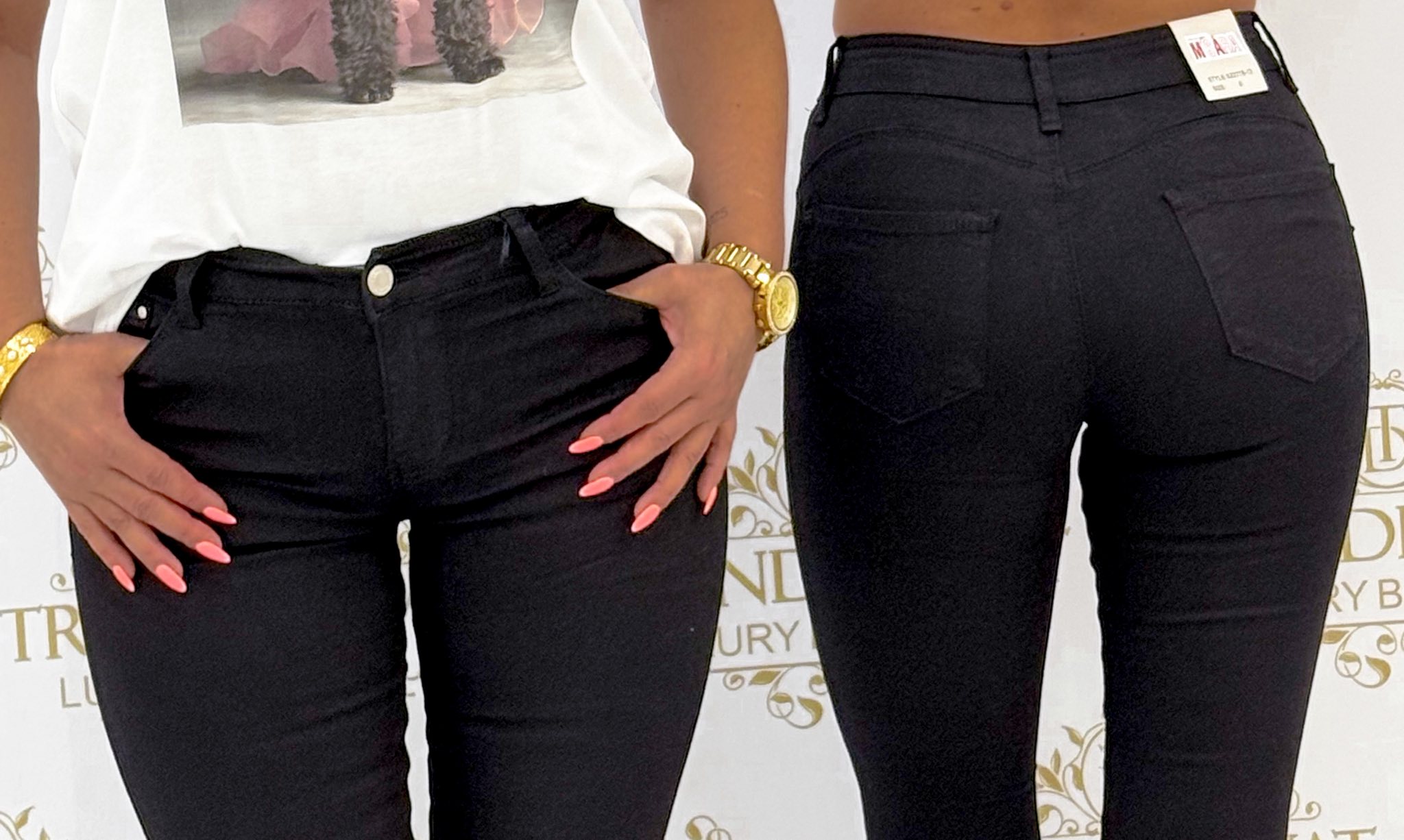 Fekete színű farmernadrág "SZ2778-13" - Image 2