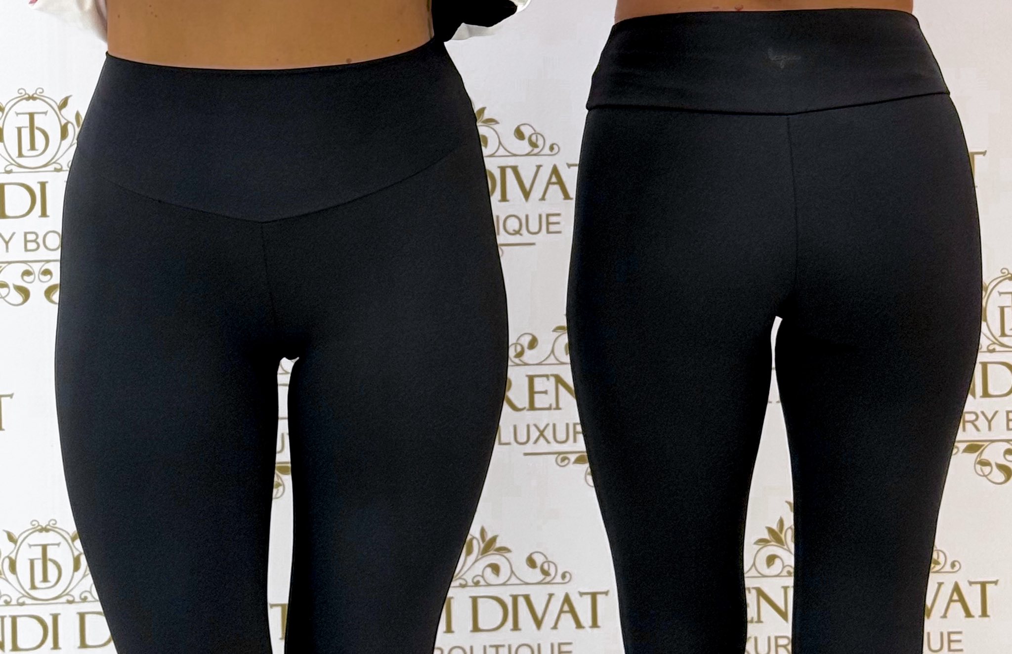 Passzés derekú, "Lapia" feliratos, puha anyagú leggings - Image 5