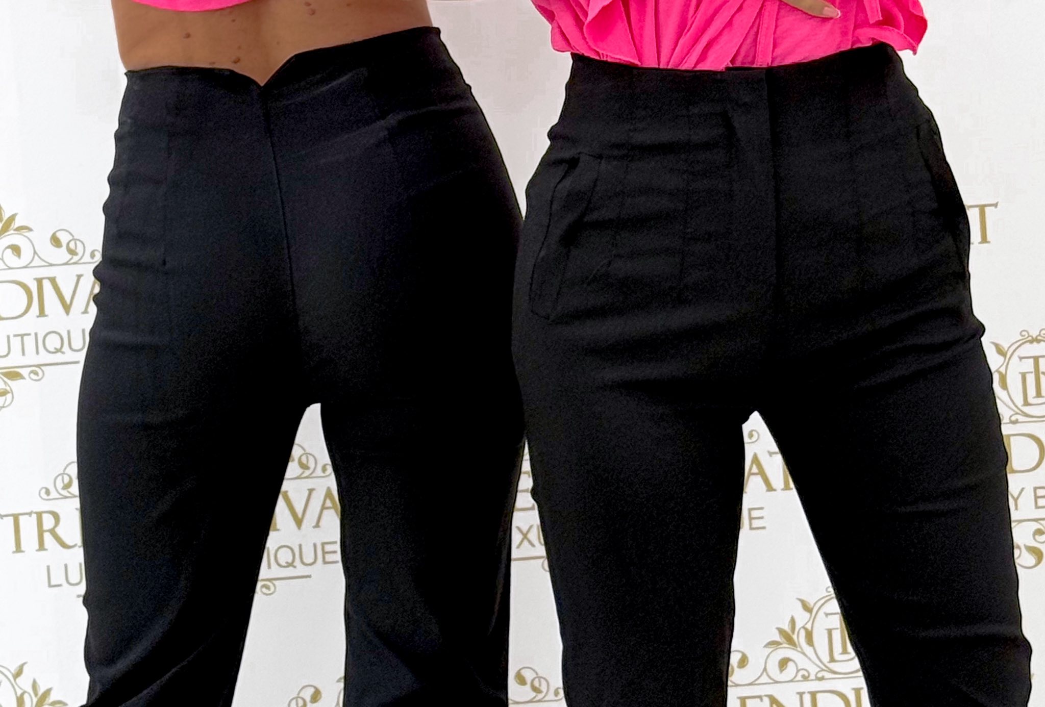 Magas derekú, szűk fazonú slim fit nadrág - Image 5