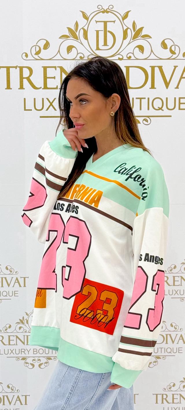 "CALIFORNIA 23" selyem hatású pulóver - Image 23