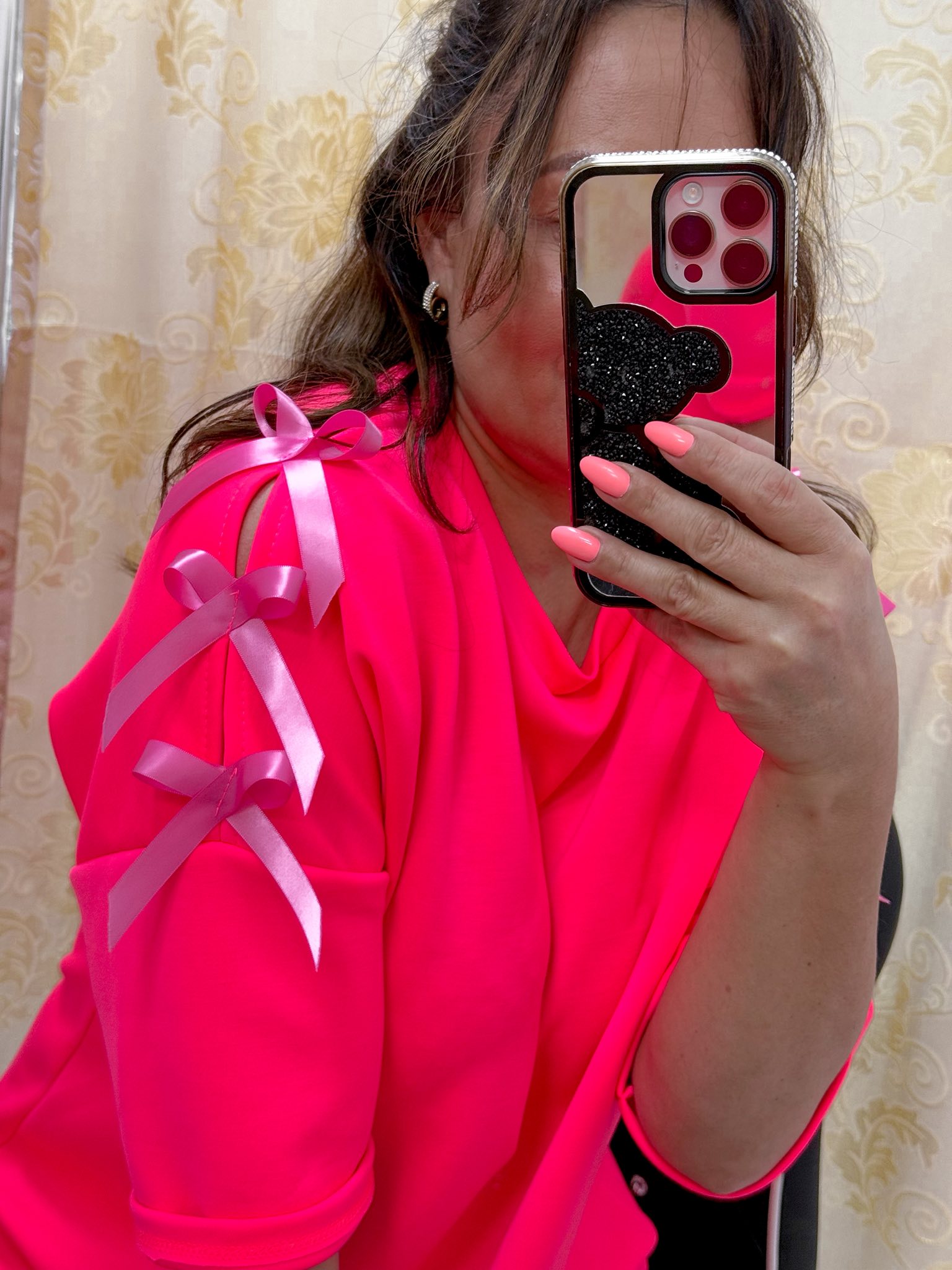 Selyem masnikkal díszített, 3/4-es ujjú kis felső - Image 36