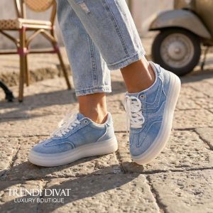 Koptatott, farmer hatású sportcipő - 38