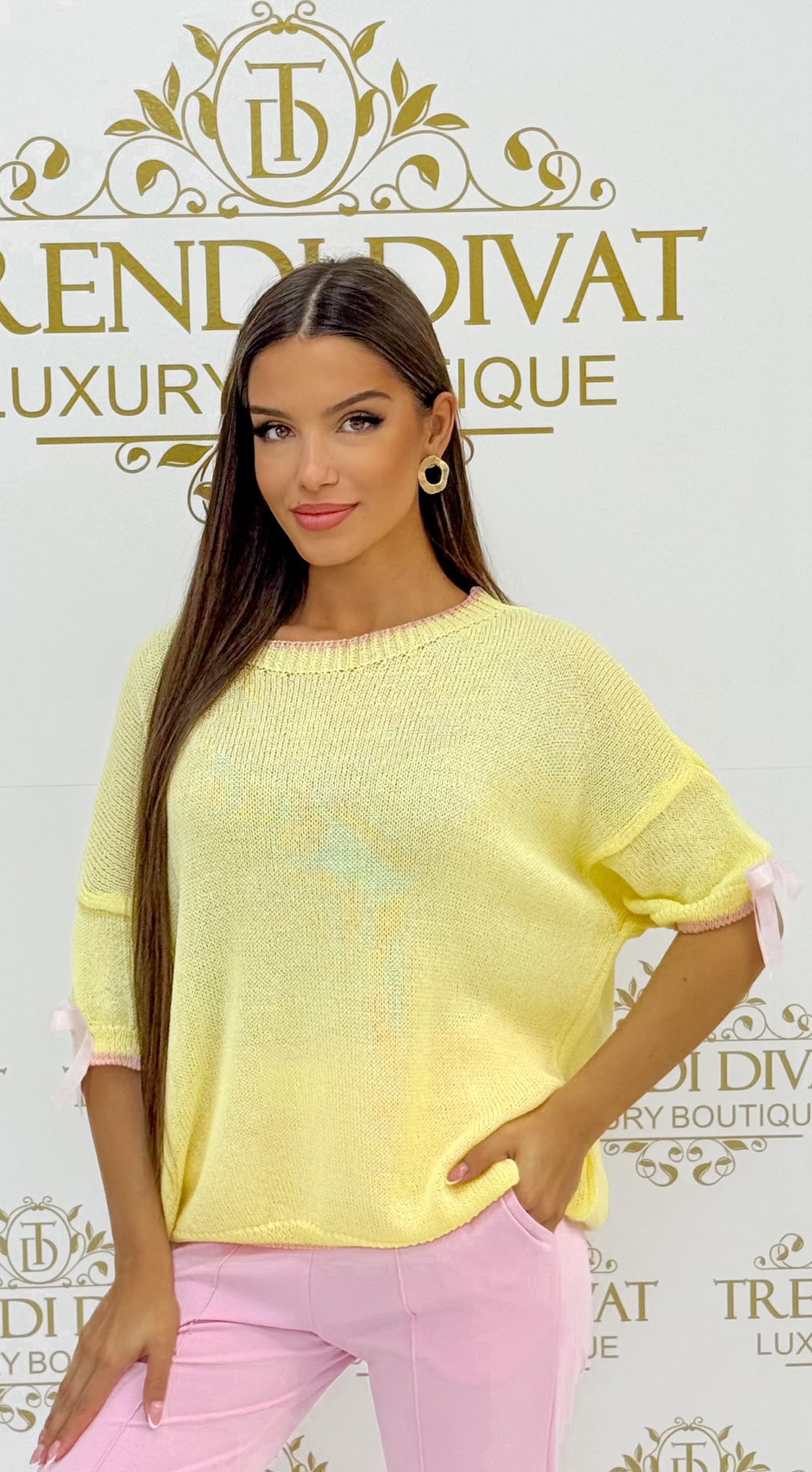 "Candy", tavaszi kötött felső, masnis ujjal - Image 35