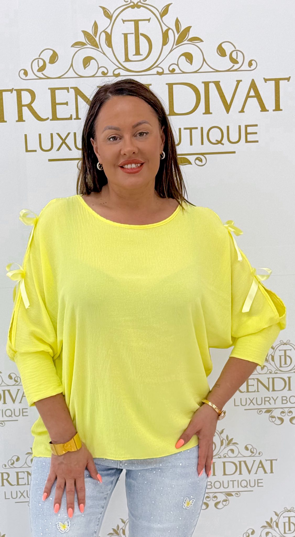 Ujján masni-díszes, szellős anyagú kis felső - Image 5