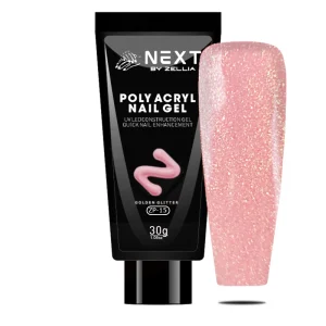 Next By Zellia Poly Gél / Acrylgel Zp-15 - Golden Glitter