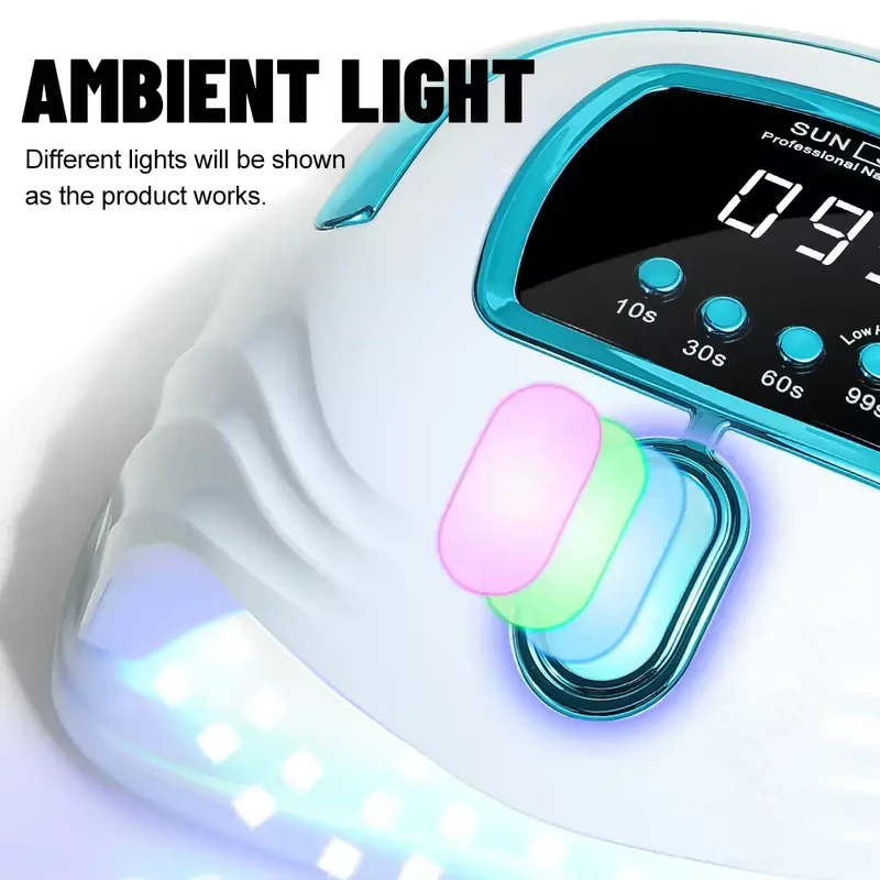Nagy Teljesítményű, 268 W-Os Gél Uv Led-Es Körömlámpa - 57 Led-Del - Sun S5 - Rosegold - Image 4