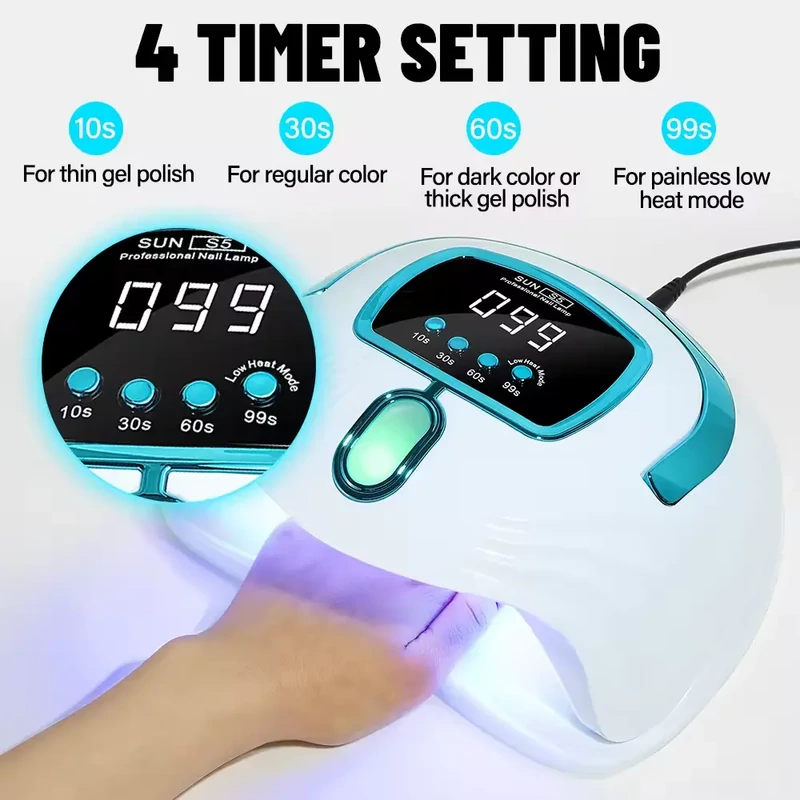 Nagy Teljesítményű, 268 W-Os Gél Uv Led-Es Körömlámpa - 57 Led-Del - Sun S5 - Rosegold - Image 5
