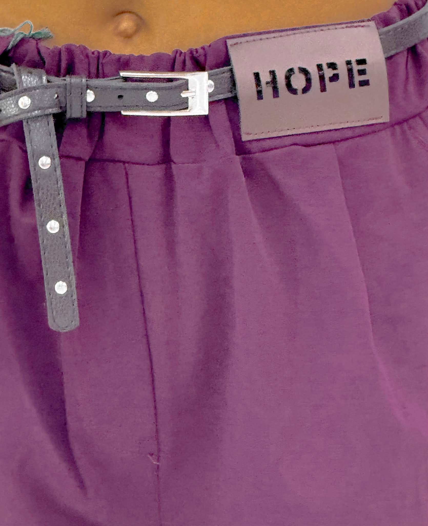 Lefelé szűkülő szárú női szövetnadrág, "HOPE" bilétával, ajándék övvel - Image 11