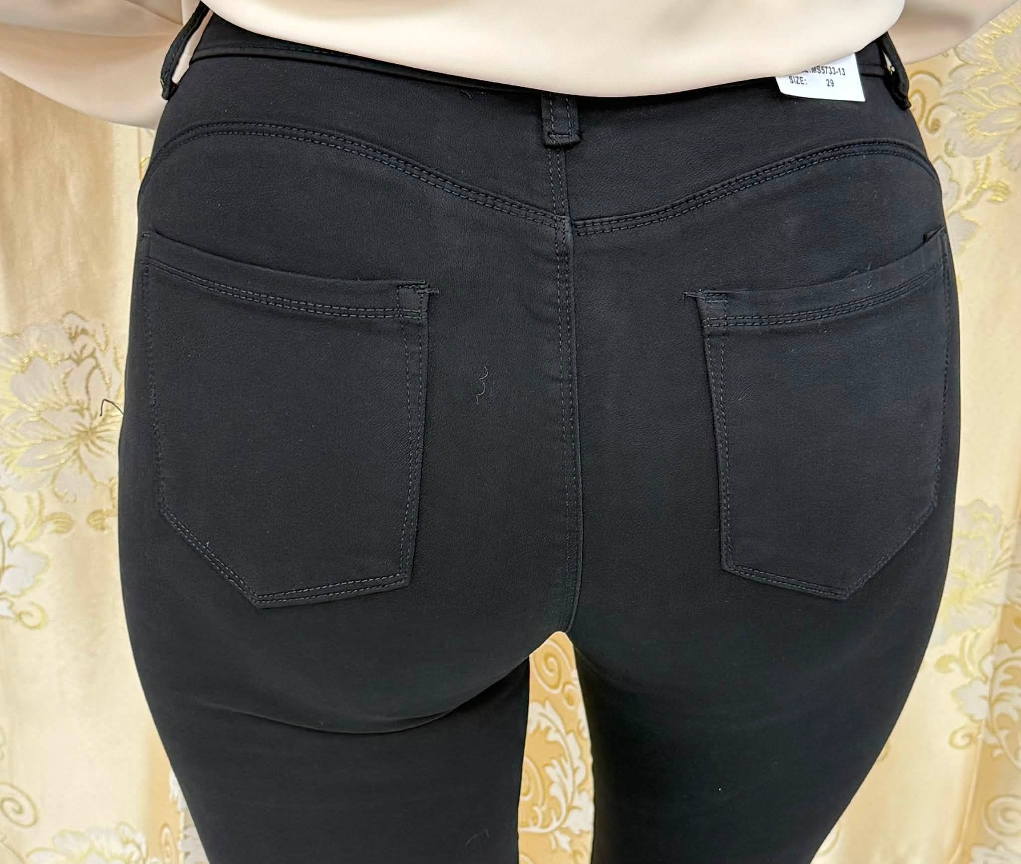 Plus size, magas derekú fekete női skinny farmer "MS5733-13" - Image 7