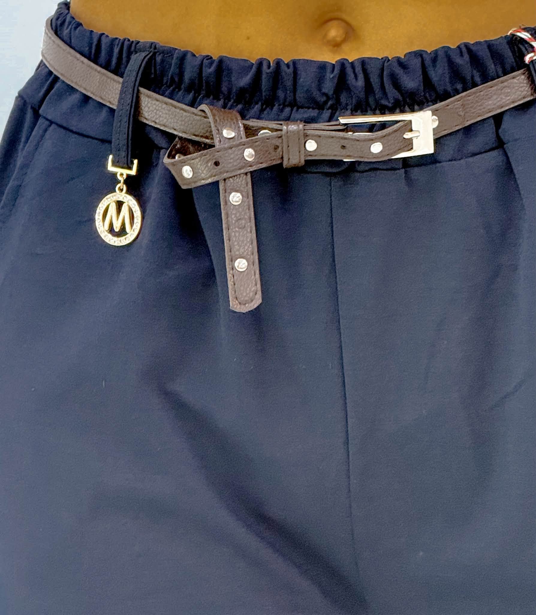 Ékszerdíszes, répa fazonú női szövetnadrág, ajándék övvel "16261" - Image 28